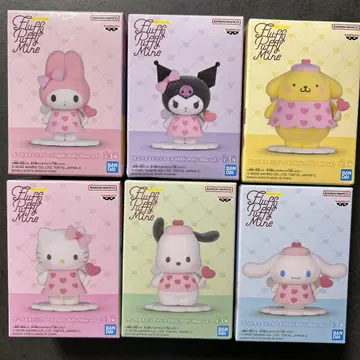 산리오 캐릭터즈 Fluffy Puffy Mine 총 6종 세트