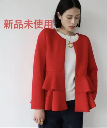 ELFRANK 노카라 자켓 FREE 레드