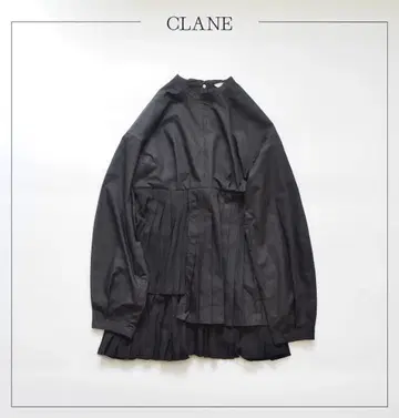 CLANE 클라네 샤이 라인 플리츠 탑 블라우스 1