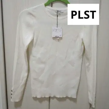 플라스테 PLST 긴팔 니트 새상품 미사용 새상품급 택 포함 화이트 M