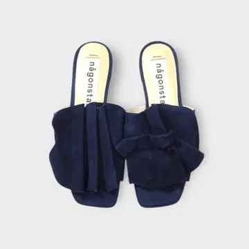 nagonstans [ 시프 스웨이드 레더 슬라이드 샌들 ]