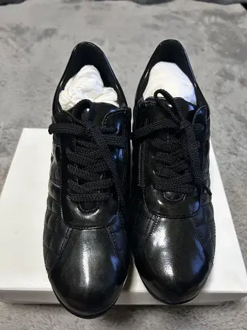 더블 에어 롱 레그 미인 소가죽 크로스 디자인 워킹화 24cm
