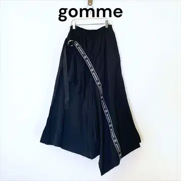 gomme 밴딩 비대칭 변형 팬츠 블랙