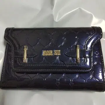 ANNA SUI 네이비 3단 폴더형 지갑