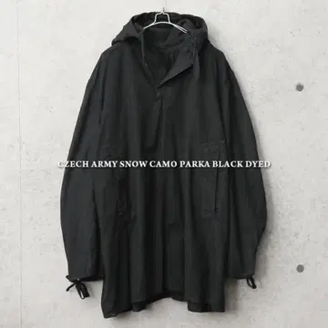 실물 USED 체코군 스노우 카모 후드티 BLACK 염색