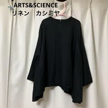 ARTS&SCIENCE 블라우스 블랙 린넨 캐시미어