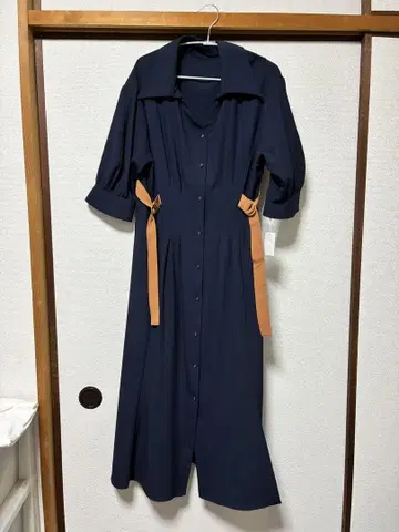 네이비 셔츠 원피스 S 사이즈 택 포함 새상품