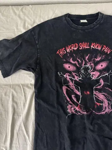 [레어] 나루토 NARUTO 페인 티셔츠 블랙 L