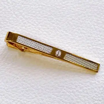 새상품급 던힐 dunhill 실버 x 골드 넥타이핀