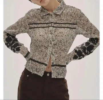 todayful Embroidery Mesh Shirts 새상품