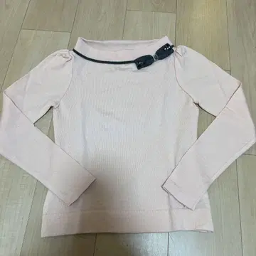 르네 핑크 긴팔 니트 리본 34