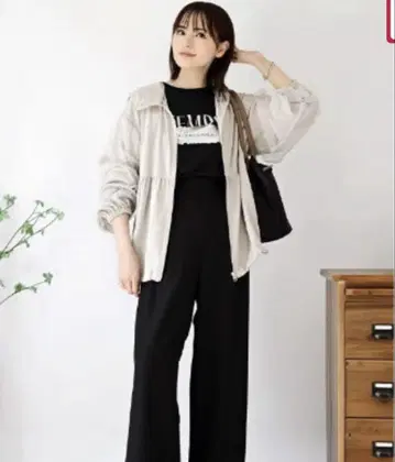 mumu 시마무라 소매 튤 블루종 L 사이즈 담담한 연한 주황