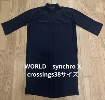 synchroX crossings 네이비 셔츠 원피스 사이즈 38