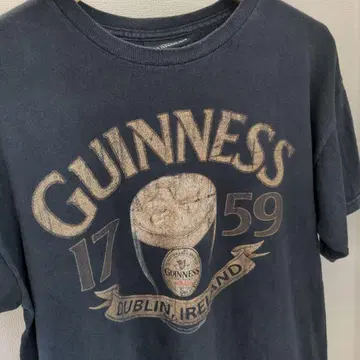 US 구제 의류 GUINNESS 맥주 T셔츠 기업 미국제 남성용 블랙