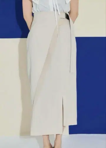 유나이티드 도쿄 린넨 라이크 타이트 랩스커트