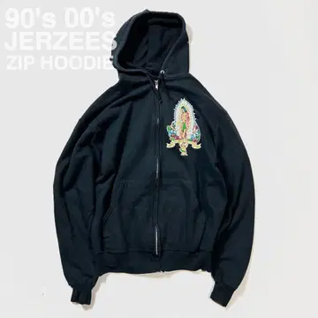 90's 00's JERZEES 저지 지퍼 후드티 US