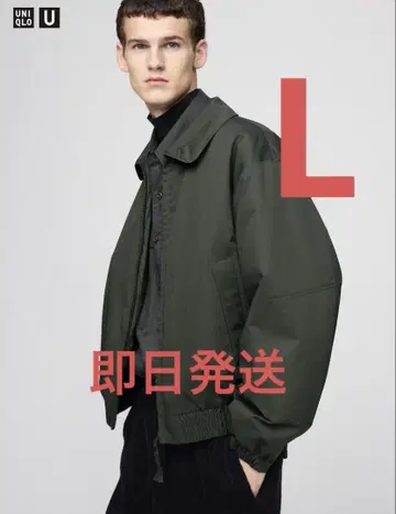 UNIQLO U 퍼프테크 숏 블루종 올리브 L