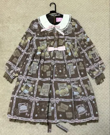 Cream Cookie collection 브라운 원피스