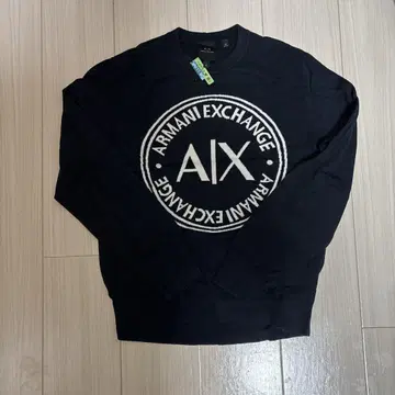Armani Exchange 로고 스웨터 XS 네이비 클리닝 완료