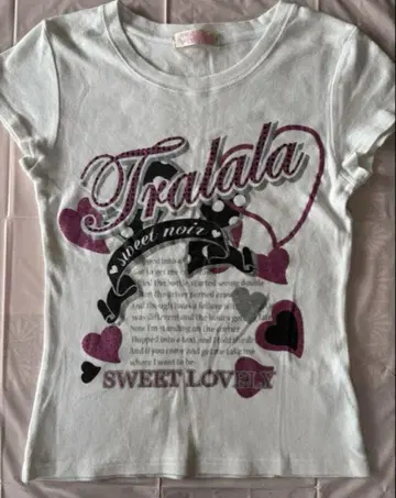 TRALALA T셔츠 헤이세이 갸루 헤이세이 레트로