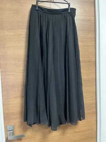 MACKINTOSH 블랙 플리츠 롱 스커트