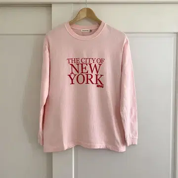GOOD ROCK SPEED NYC 로고 롱T L/S 핑크 새상품급