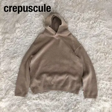 CREPUSCULE 크렙스큐어 사슴 모스 스티치 후드티