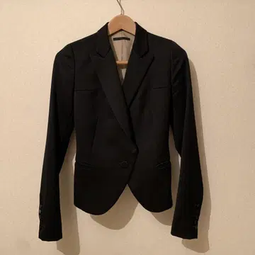 블랙 테일러드 자켓 싱글 버튼 일본제