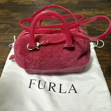 FURLA 핑크 무스탕 숄더백