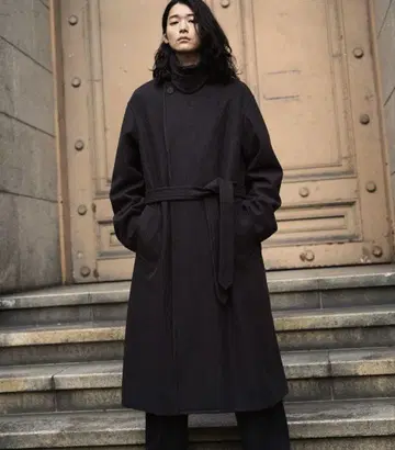 SMOOTH HERRINGBONE MAXI OVER COAT