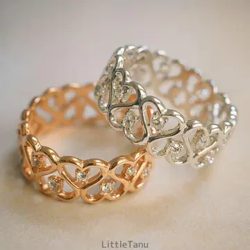 [ 주문 접수 ] [ 일본제 ] 하트 반지 [ 고품질 크리스탈 사용 ]