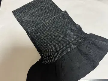 미사용 새상품 고급 총쉬보리 순수 실크 블랙 컬러 후리소데 성인식