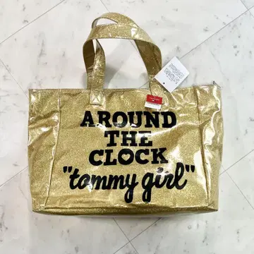 새상품 tommy gilr 토트백 메탈릭 라메 헤이세이 갸루 y2k