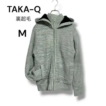 TAKA-Q 속기모 니트 캐주얼 풀 집업 후드티 M 뛰어난 보온성