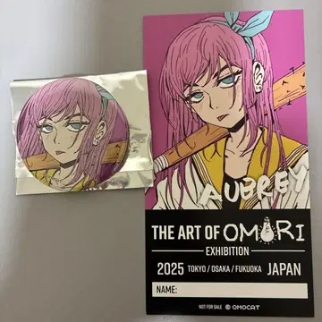 omori 전시회 엽서+글리터 캔뱃지 ORB 리