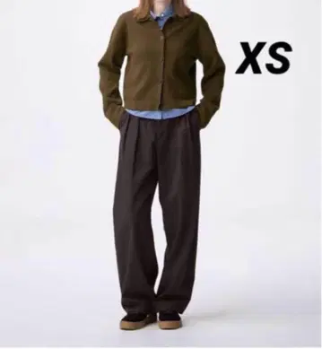 GU 치노 배럴 레그 턱 팬츠 XS