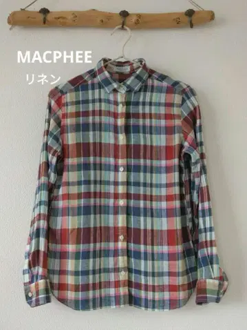 [MACPHEE] 린넨 체크 긴팔 셔츠 투모로우랜드