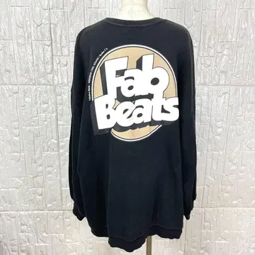 로데오 크라운 FabBeats 맨투맨 블랙 F 루즈핏 [ 1456 ]
