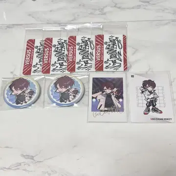 CR 겡짱 마이키 폴라로이드풍 카드 캔뱃지 스티커 묶음 판매