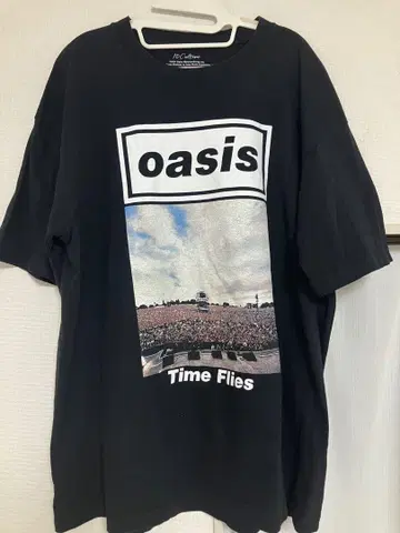 oasis 블랙 T셔츠 Time Flies