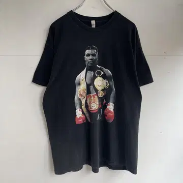 마이크 타이슨 빈티지 구제 의류 프린트 T셔츠 복싱 격투기 반팔