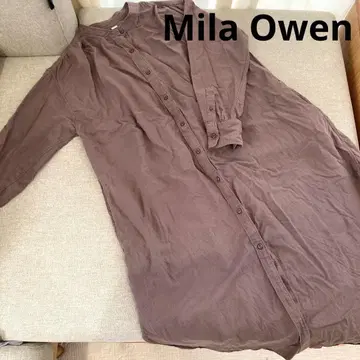 Mila Owen 셔츠 원피스 긴팔 모카 브라운 가을 옷 캐주얼