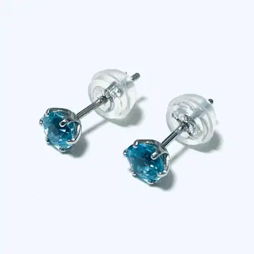 K14WG 블루 토파즈 귀걸이
