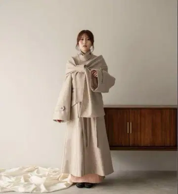 mideal 마이딜 shawl long coat 숄 롱 코트
