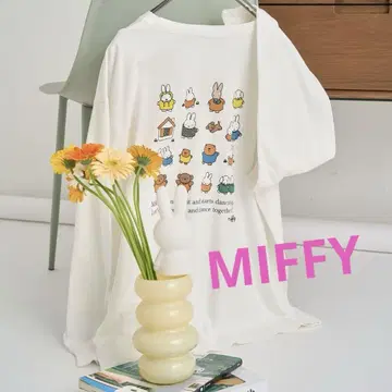 미피 miffy 백 프린트 롱 T