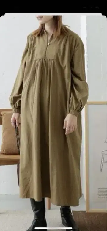 [ 즉시 발송 ] 어반 리서치 도어스 개더 롱 원피스 코튼 100%