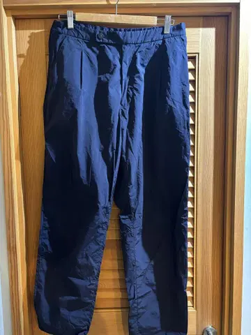 UNITEDARROWS 네이비 와이드 팬츠 나일론 슬랙스