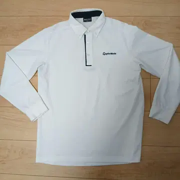 TaylorMade 긴팔 피케 셔츠 L 사이즈 화이트