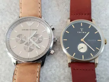 아르마니 Triwa 손목시계 크로노그래프 작동 양호