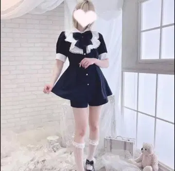 사키마루 x 아베일 셋업 하트 프릴